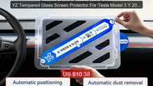 YZ Tempered Glass Screen Protector For Tesla Model 3 Y 2021-2... -- Amazing Value 2026 | Must Have!