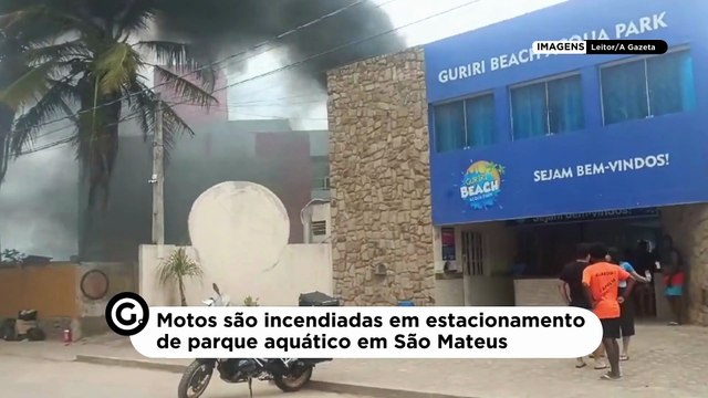 Motos são incendiadas em estacionamento de parque aquático em São Mateus
