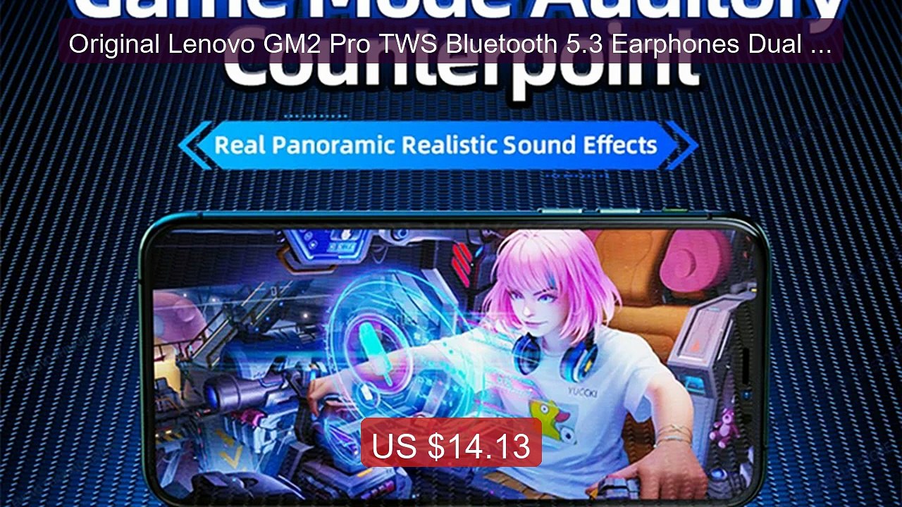 Original Lenovo GM2 Pro TWS Bluetooth 5.3 Earph...