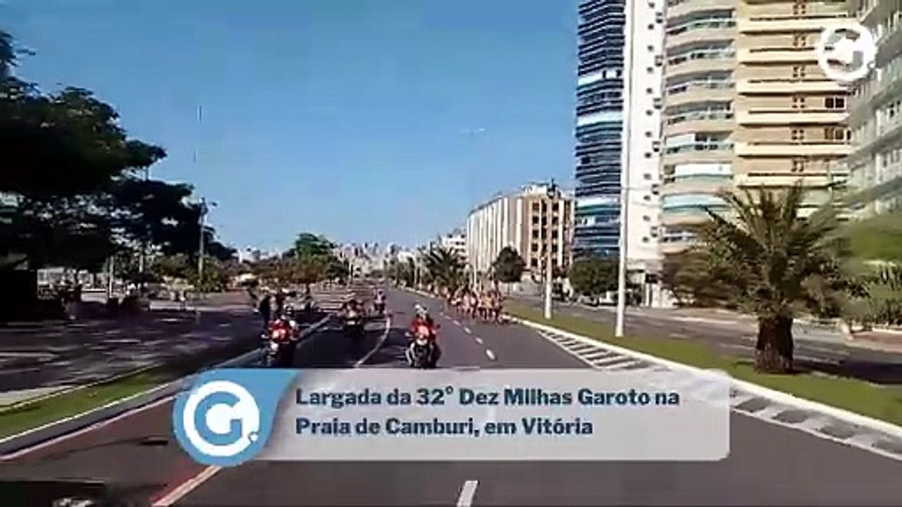 Largada da 32° Dez Milhas Garoto na Praia de Camburi, em Vitória