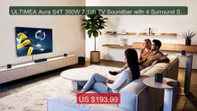 ULTIMEA Aura S4T 350W 7.1ch TV Soundbar with 4 Surround Speakers, S... -- Top Rated 2026 | Buy Now!