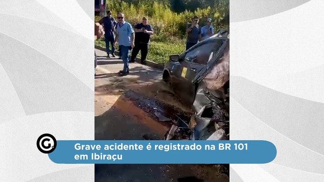 Grave acidente é registrado na BR 101 em Ibiraçu