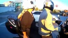 Trafik kazası sonra direksiyonda pes dedirten sigara keyfi