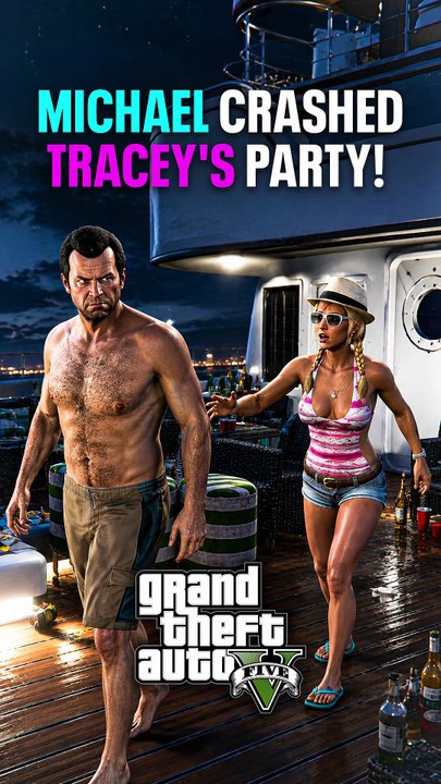 Michael Crashed Tracey's Party! #gamestyphoon #gta5 #gtav #shorts #Michael #Tracey