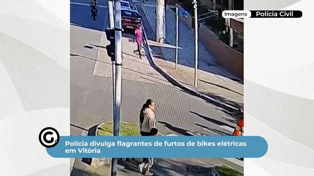 Polícia divulga flagrantes de furtos de bikes elétricas em Vitória