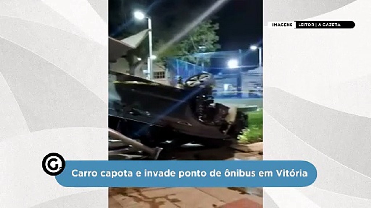 Motorista bate em ponto de ônibus em Vitória, testa positivo para álcool e é preso
