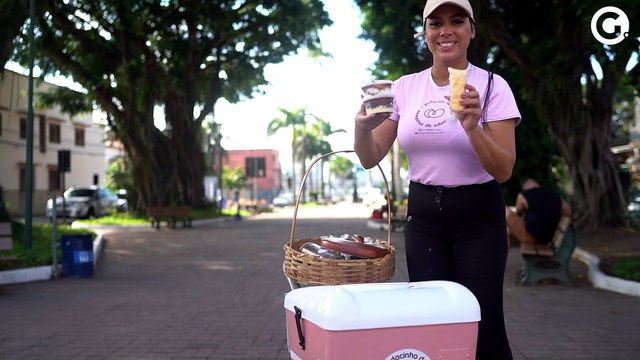 Recepcionista troca escritório por venda de doce em carrinho