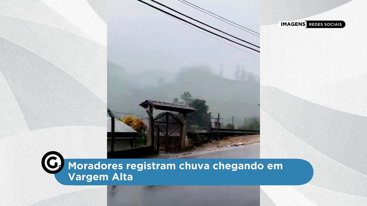 Moradores registram chuva chegando em Vargem Alta