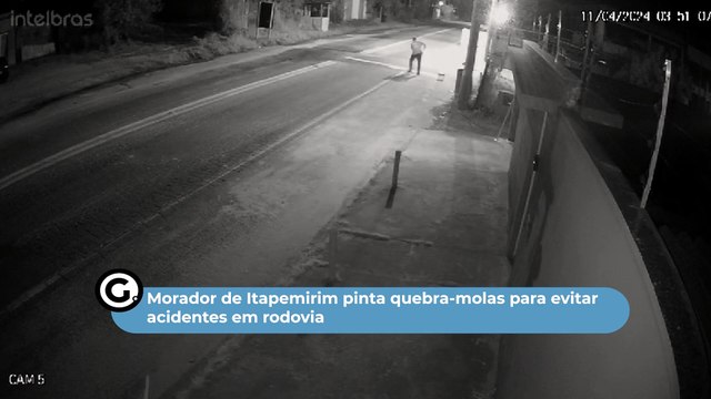 Morador de Itapemirim pinta quebra-molas para evitar acidentes em rodovia