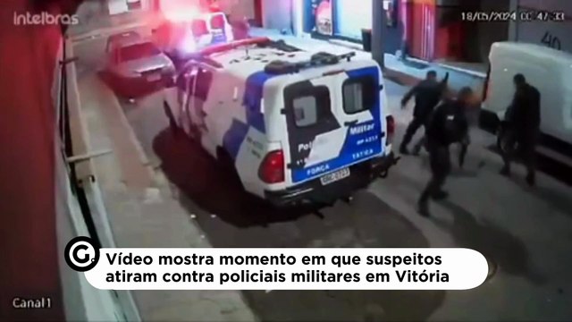 Vídeo mostra momento em que suspeitos atiram contra policiais militares em Vitória