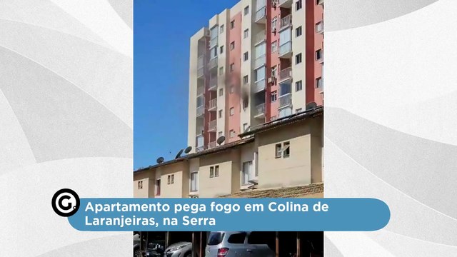 Apartamento pega fogo em Colina de Laranjeiras, na Serra