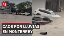 Alerta máxima en Nuevo León por lluvia torrencial que deja familias atrapadas