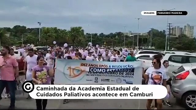 Caminhada da Academia Estadual de Cuidados Paliativos em Camburi