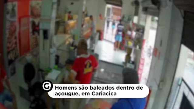 Homens são baleados dentro de açougue, em Cariacica