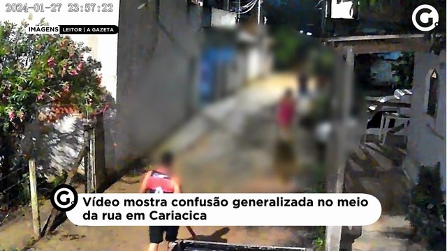 Vídeo mostra confusão generalizada no meio da rua em Cariacica