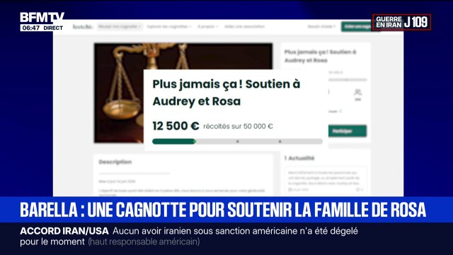 Une cagnotte lancée pour soutenir Rosa, collégienne qui accuse Jérôme Barella de l'avoir violée
