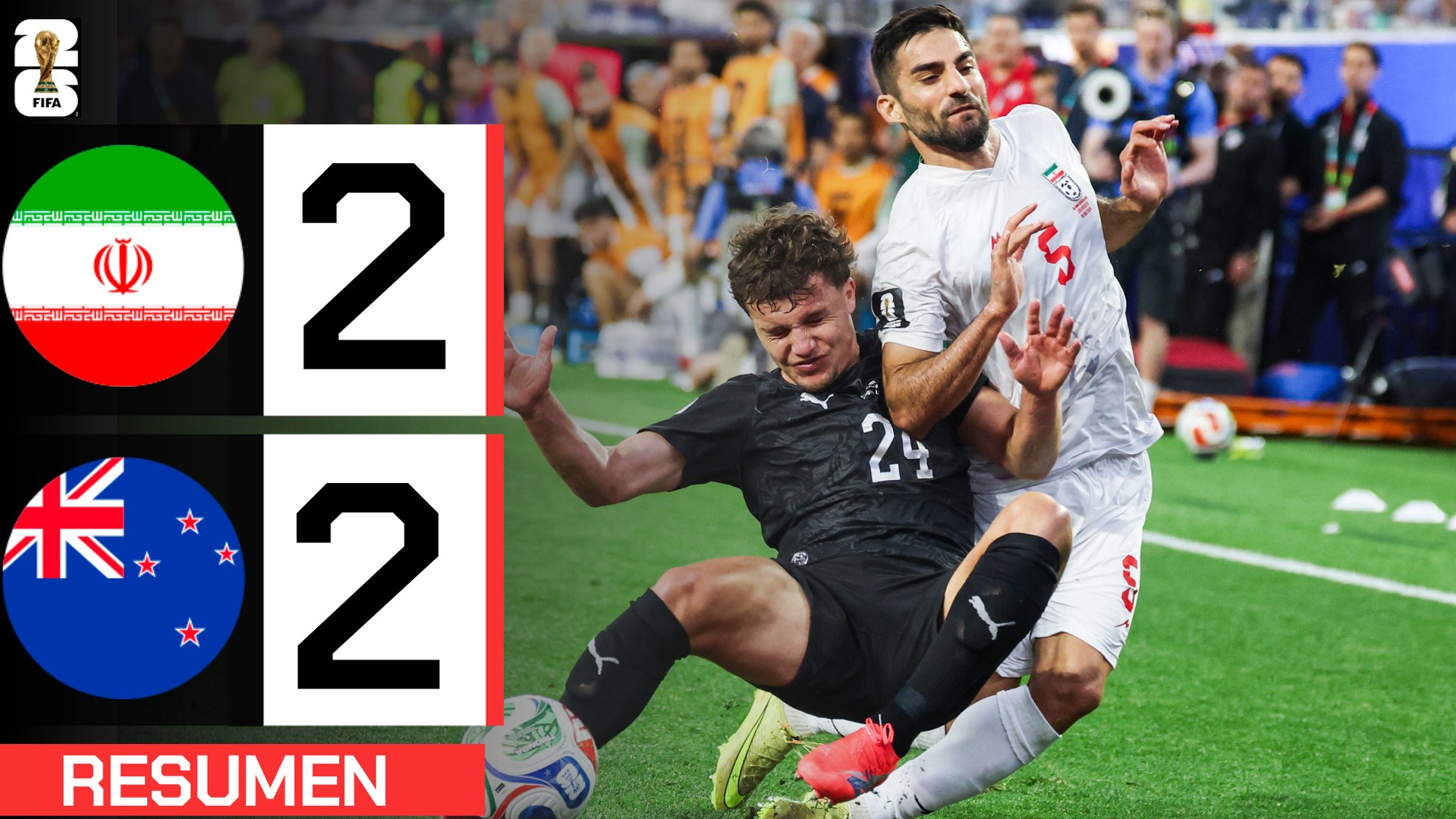 Irán 2-2 Nueva Zelanda | Resumen Mundial 2026