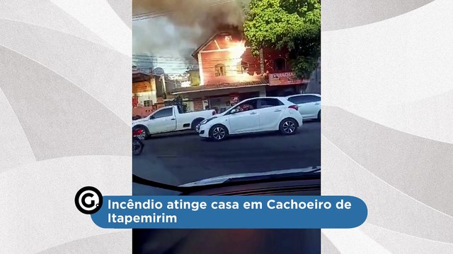 Incêndio atinge casa em Cachoeiro de Itapemirim