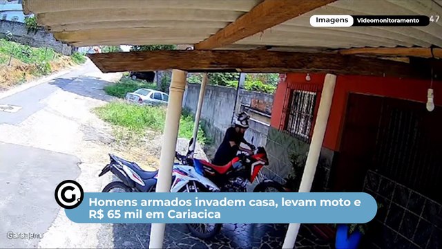 Homens armados invadem casa, levam moto e R$ 65 mil em Cariacica