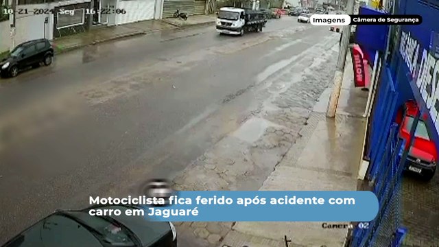 Motociclista fica ferido após acidente com carro em Jaguaré