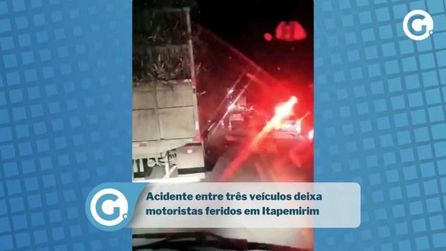 Acidente entre três veículos deixa motoristas feridos em Itapemirim