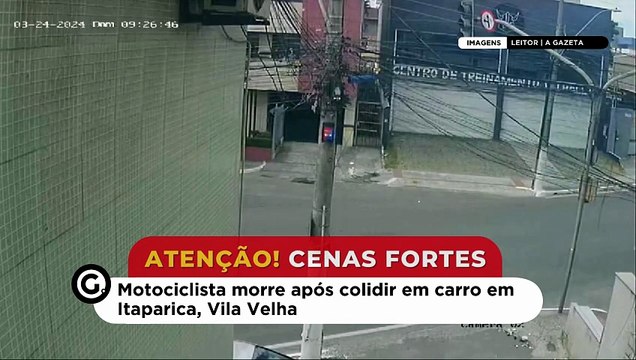 Motociclista morre após colidir em carro em Itaparica, Vila Velha