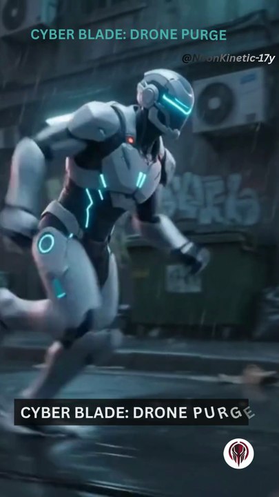 Cyberpunk Android Drone Strike! 🦾⚡️ #Shorts #animation
