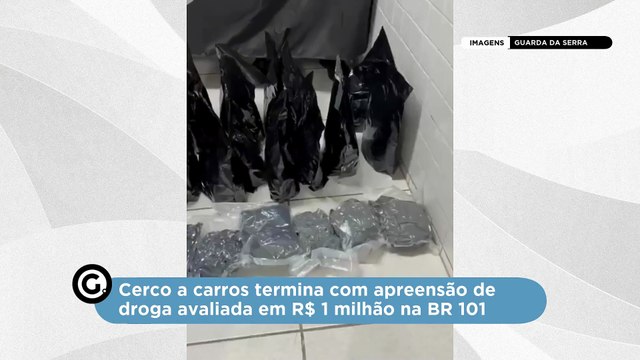 Cerco a carros termina com apreensão de droga avaliada em R$ 1 milhão na BR 101