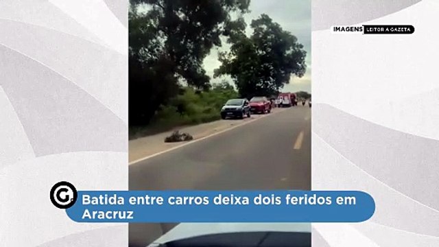 Batida entre carros deixa dois feridos em Aracruz