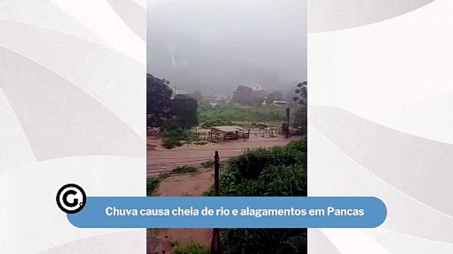 Chuva causa cheia de rio e alagamentos em Pancas