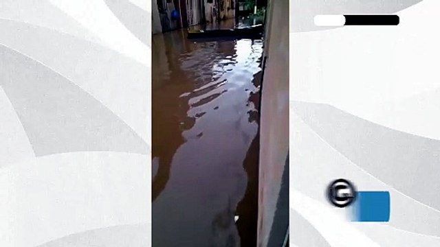 Chuvas alagaram ruas em Bom Jesus do Norte, no Sul do ES