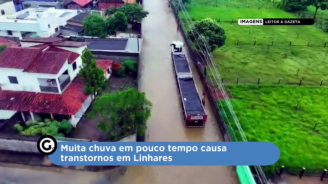 Muita chuva em pouco tempo causa transtornos em Linhares