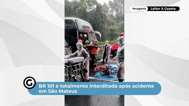 BR 101 é totalmente interditada após acidente em São Mateus