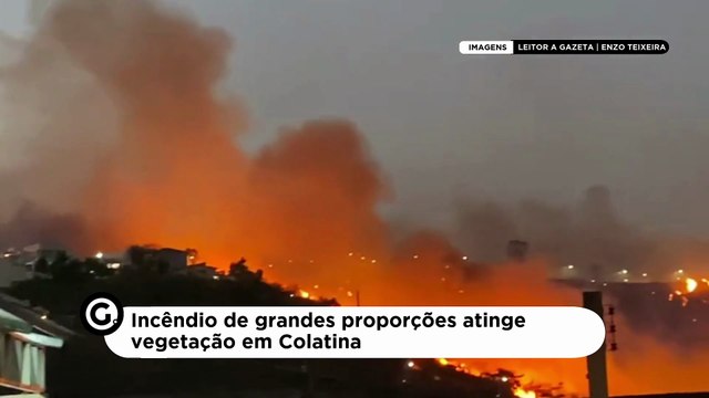 Incêndio de grandes proporções atinge vegetação em Colatina