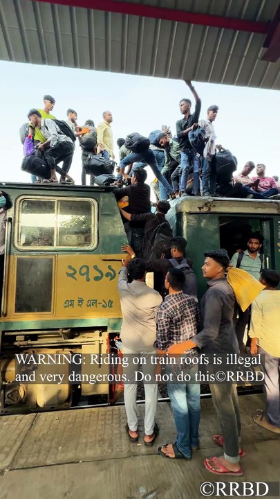 Never climb on a train roof! 🚫🚂