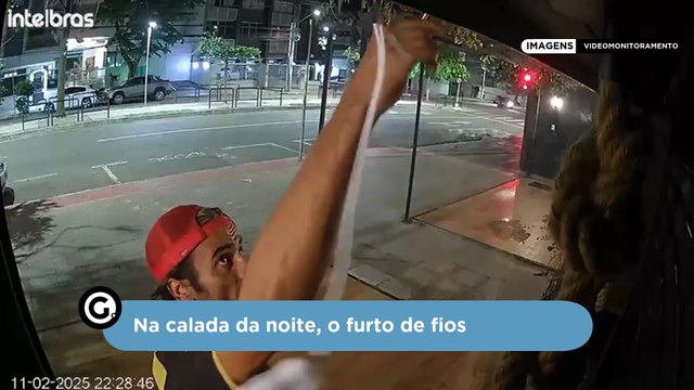 Na calada da noite, o furto de fios