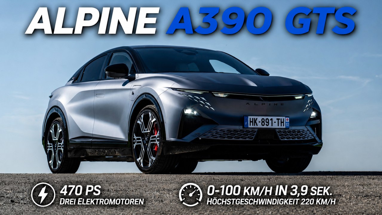 2026 Alpine A390 GTS Matt-Thunder-Grey: Fastback mit 824 Nm!