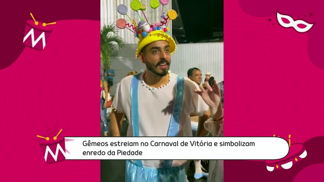 Gêmeos estreiam no Carnaval de Vitória e simbolizam enredo da Piedade