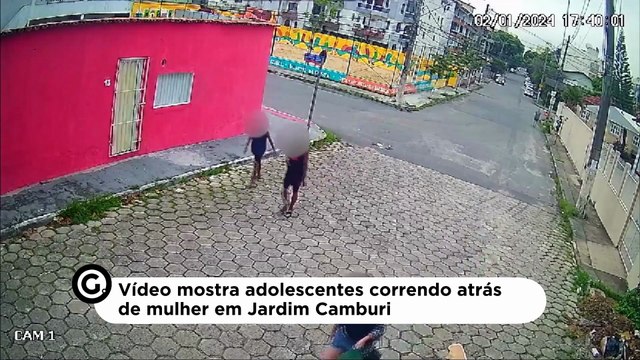 Vídeo mostra adolescentes correndo atrás para assaltar mulher em Jardim Camburi, Vitória