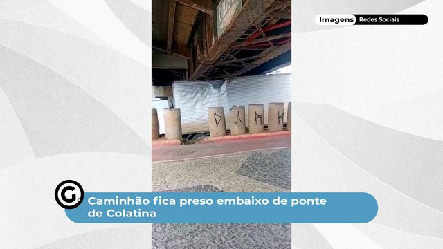 Caminhão fica preso embaixo de ponte de Colatina
