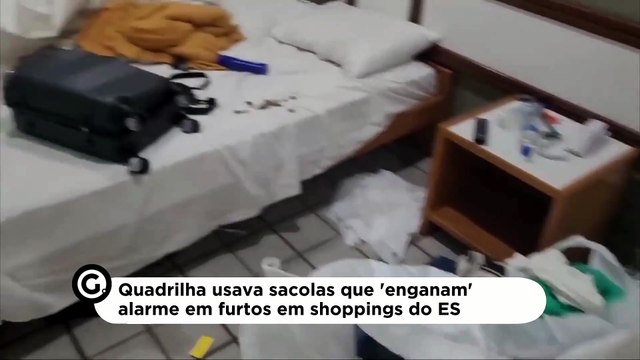 Quadrilha usava sacolas que 'enganam' alarme em furtos em shoppings do ES