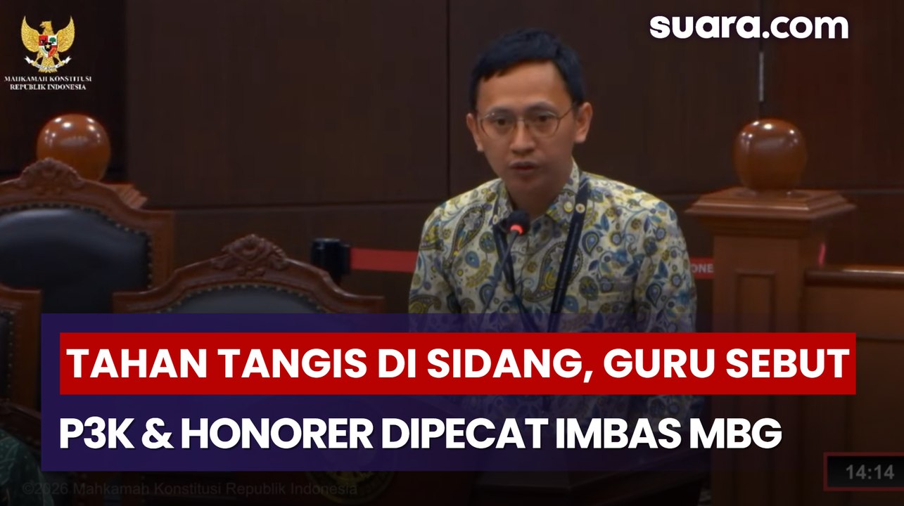 Tahan Tangis saat Sidang MK, Guru Sebut PPPK dan Honorer Dipecat Imbas MBG