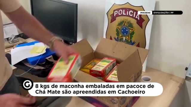 8 kgs de maconha embaladas em pacoce de Chá Mate são apreendidas em Cachoeiro
