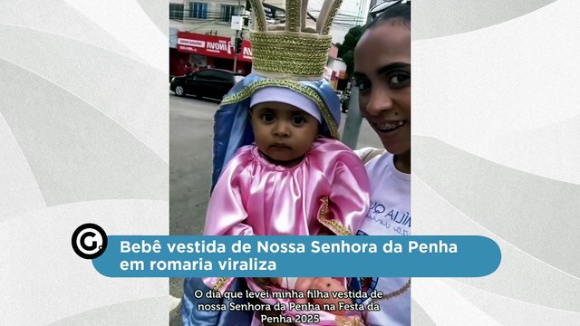 Bebê vestida de Nossa Senhora da Penha em romaria viraliza