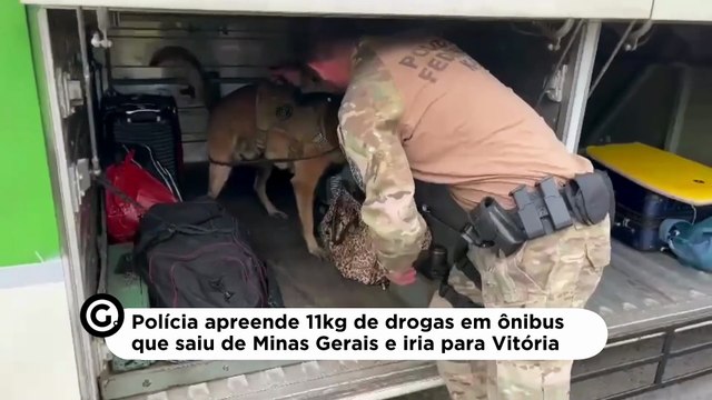 Polícia apreende 11kg de drogas em ônibus que saiu de Minas Gerais e iria para Vitória