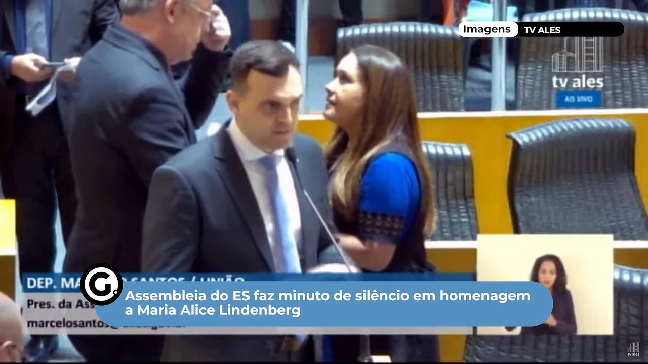 Assembleia do ES faz minuto de silêncio em homenagem a Maria Alice Lindenberg