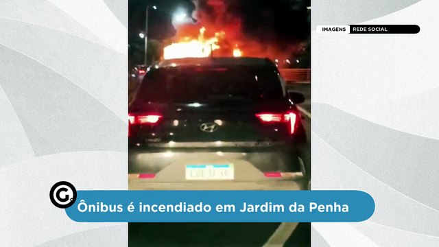 Ônibus é incendiado na orla de Camburi em Vitória