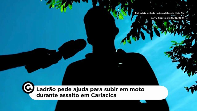 Ladrão pede ajuda para subir em moto durante assalto em Cariacica