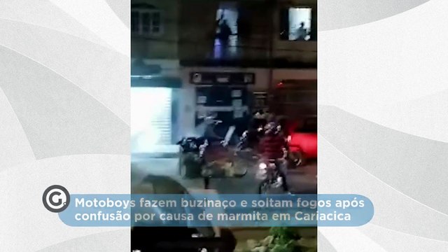 Motoboys fazem buzinaço e soltam fogos após confusão por causa de marmita em Cariacica