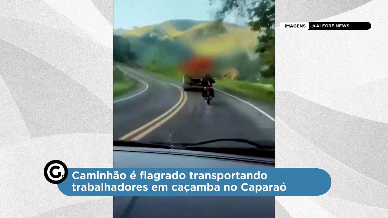 Caminhão é flagrado transportando trabalhadores em caçamba no Caparaó